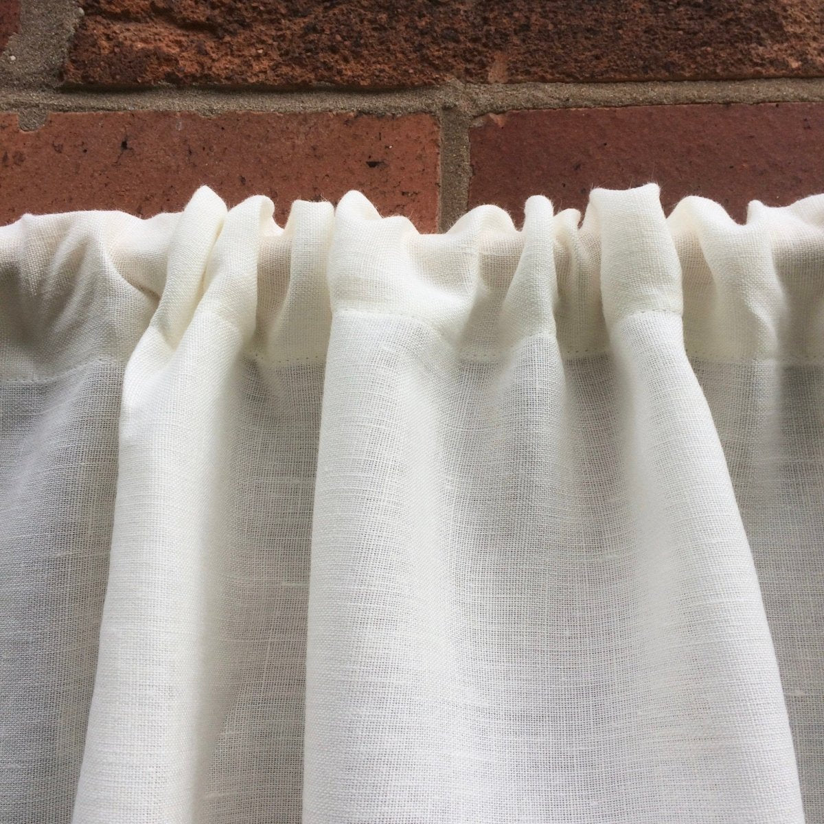Lowton Cream Linen Lace Privacy Window Cafe Curtains - Elegant Sheer Kitchen & Living Room Window Treatments for Home Decor