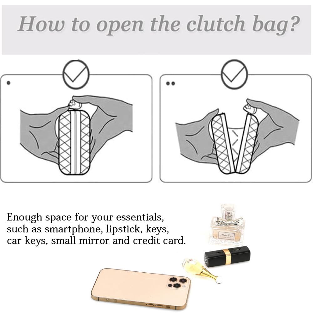**Hixingo Women's Glitter Clutch Bag for Party Wedding Evening - Small Handbag Wristlet Purse with Wallet (Black, 21x13x5cm) - Perfect for Bridal, Prom, Cocktail & Formal Events**