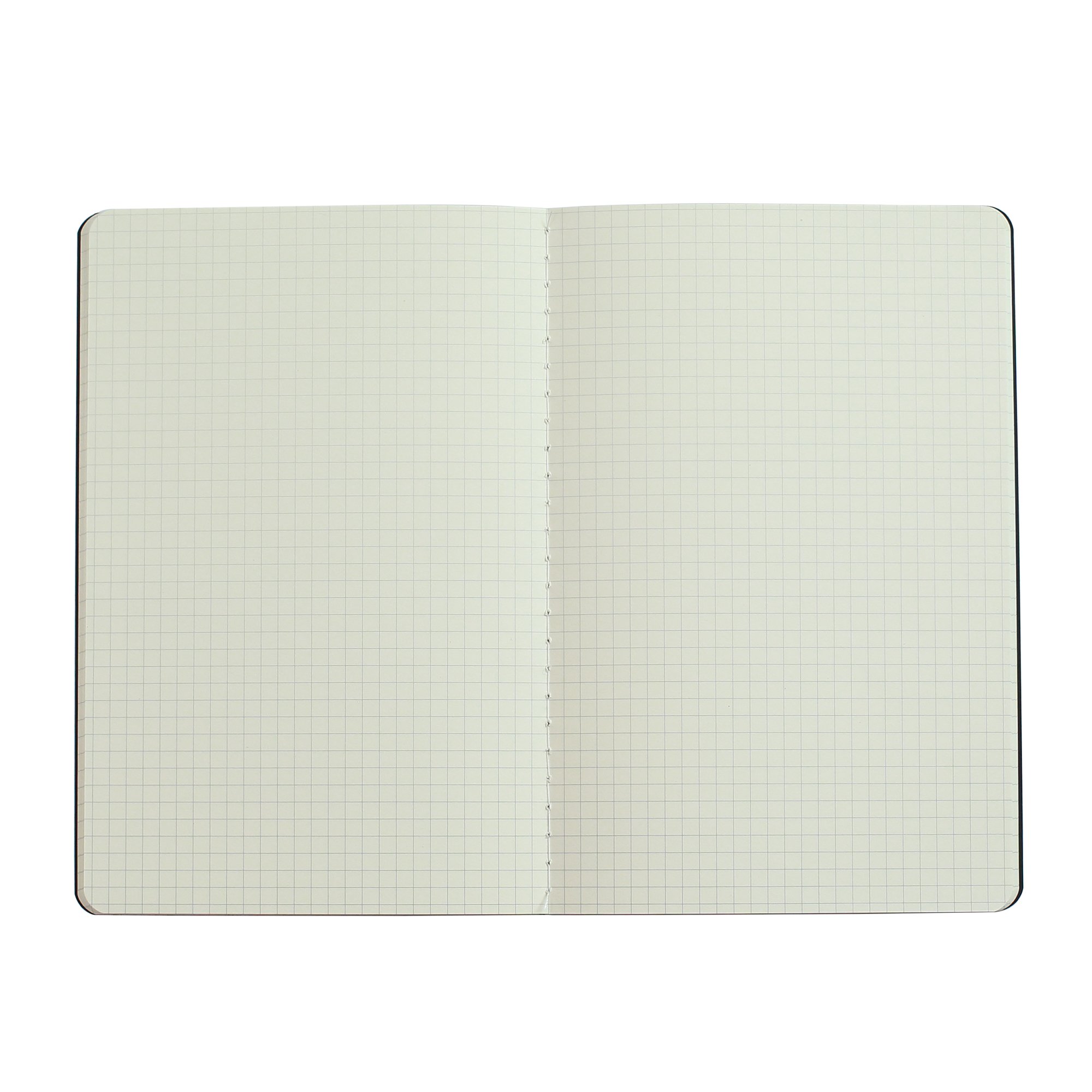 TWONE 6 Pack Notebooks - 60 Square Grid Pages, 30 Sheets Each, Premium Thick Paper Soft Cover Journal for Travel, Office, School & Business Writing, 5.5” x 8.3” (Black) | Perfect for Note Taking, Journaling, Planning & Sketching