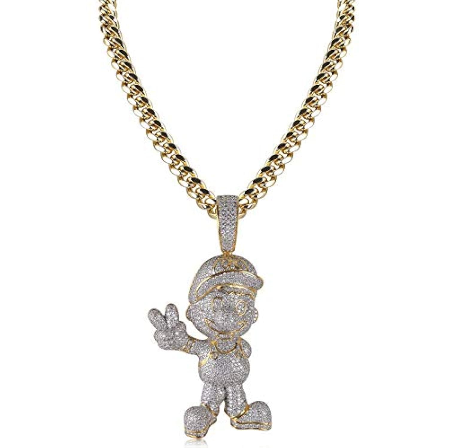 Iced Out Rhinestone Crystal Necklace - 10mm 18