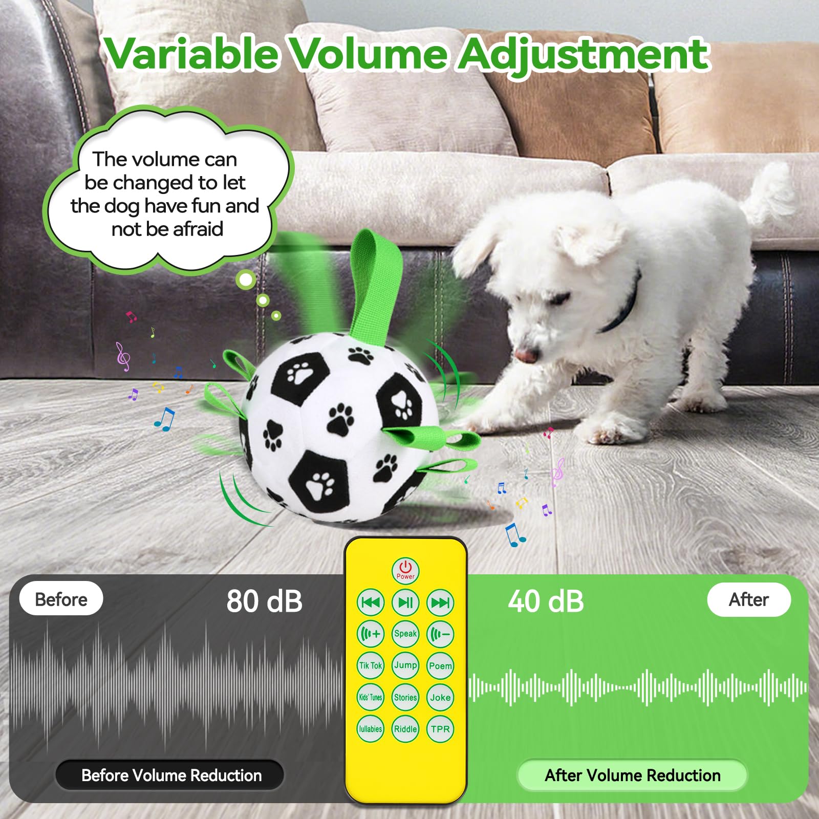 QDAN Interactive Dog Toys Balls - Automatic Rolling & Remote Control Rechargeable Pet Toy for Small & Medium Dogs | Squeaky Puppy Enrichment Toy to Relieve Boredom | Perfect for Indoor Play, Training & Keeping Dogs Entertained