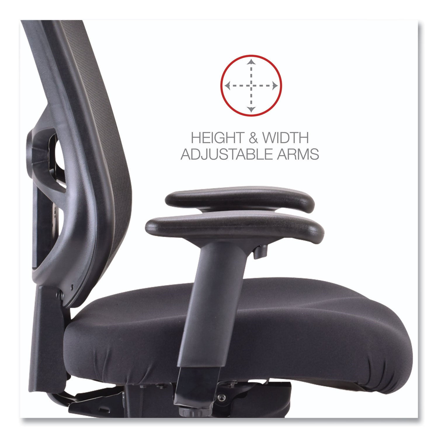 Alera Elusion Series Mesh Mid Back Swivel Tilt Office Chair - 275 lb Weight Capacity, Adjustable Seat Height 17.9