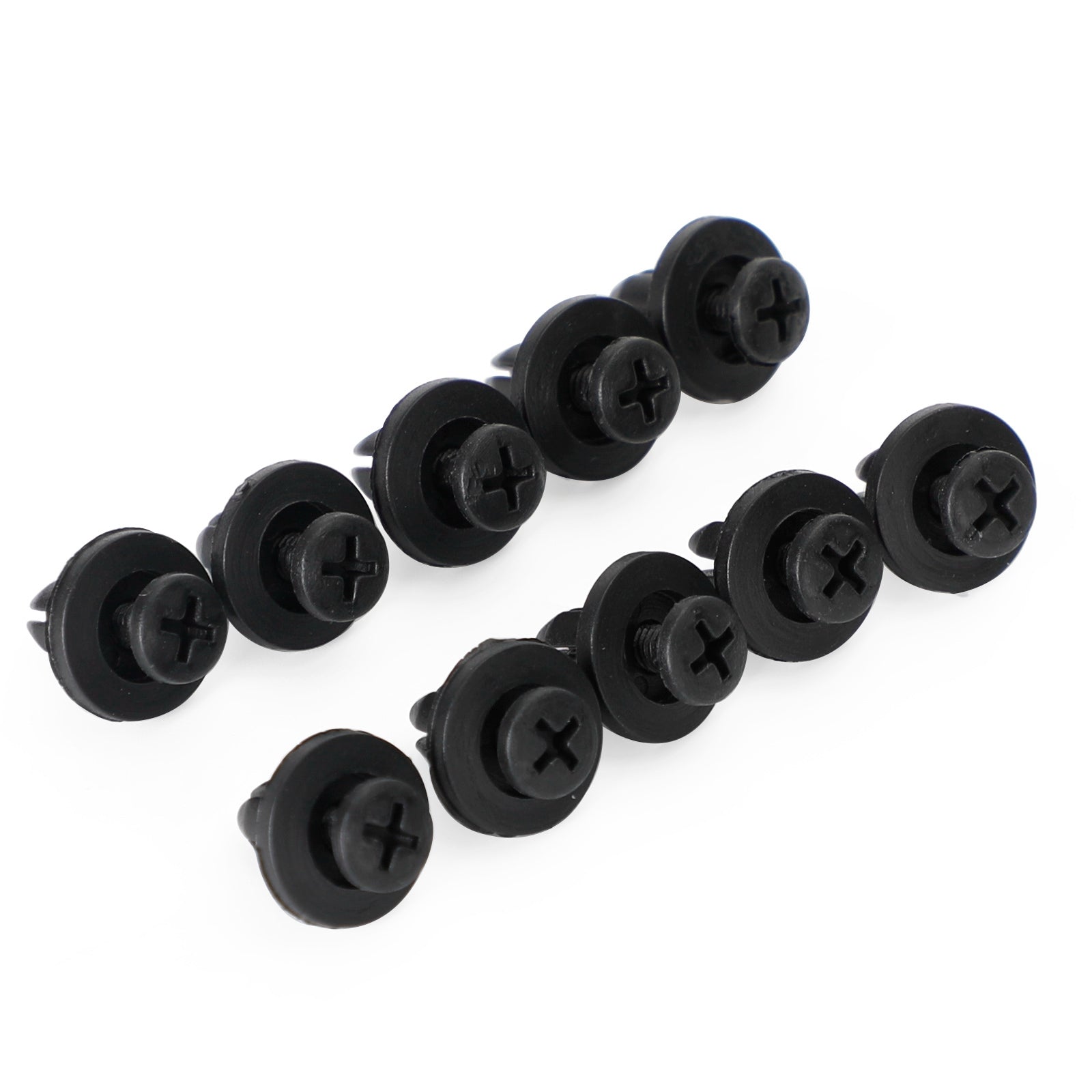 10x 6mm Fairing Clip Screw Rivets Panel Trim for Suzuki GSX, Burgman, V-Strom - Motorcycle Body Repair & Maintenance Accessories - Perfect for DIY Bike Restoration and Plastic Panel Fastening