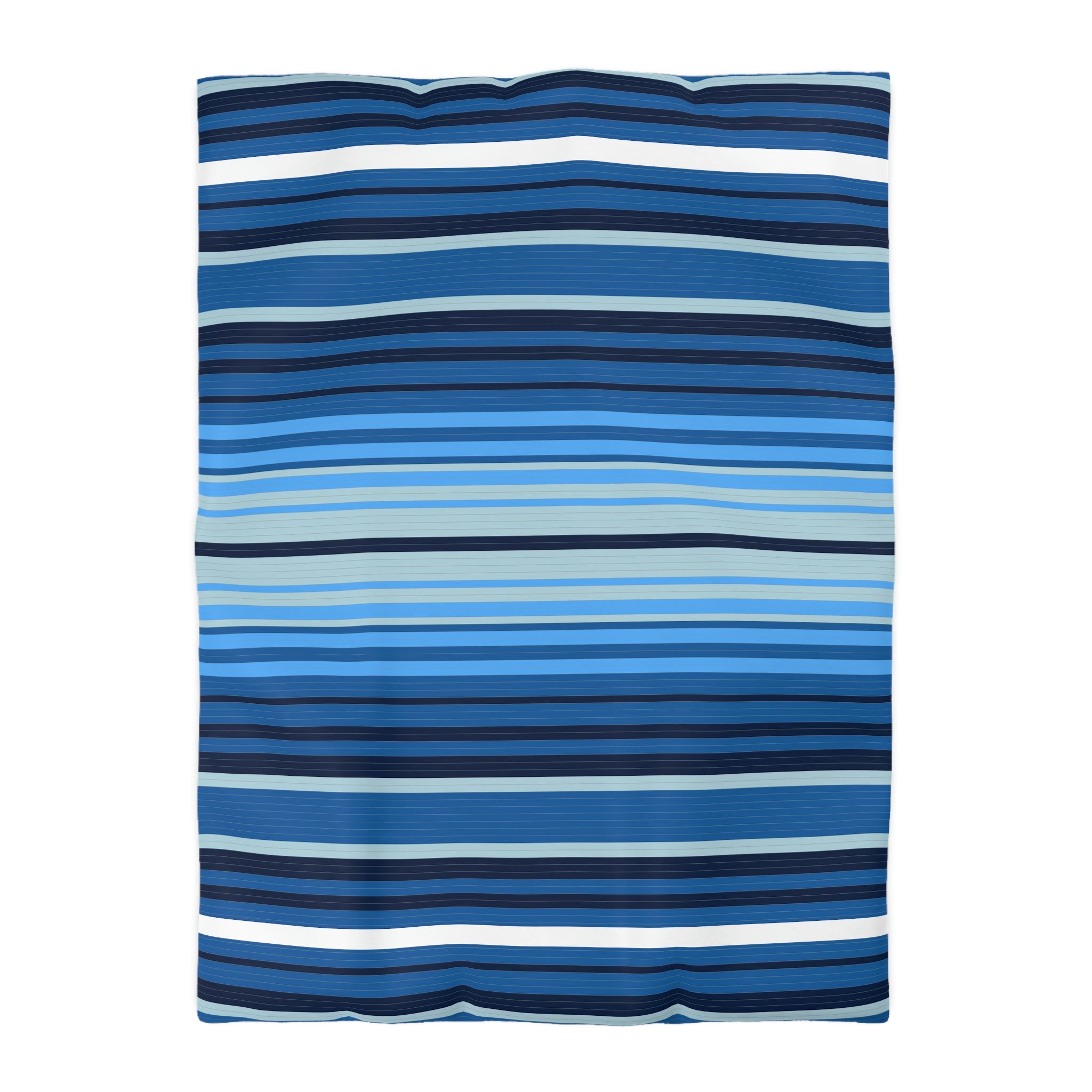 Sweetwater Striped Microfiber Duvet Cover Set - Soft Breathable Bedding Comforter Cover for All Seasons - Perfect for Master Bedroom, Guest Room & Dorm Decor
