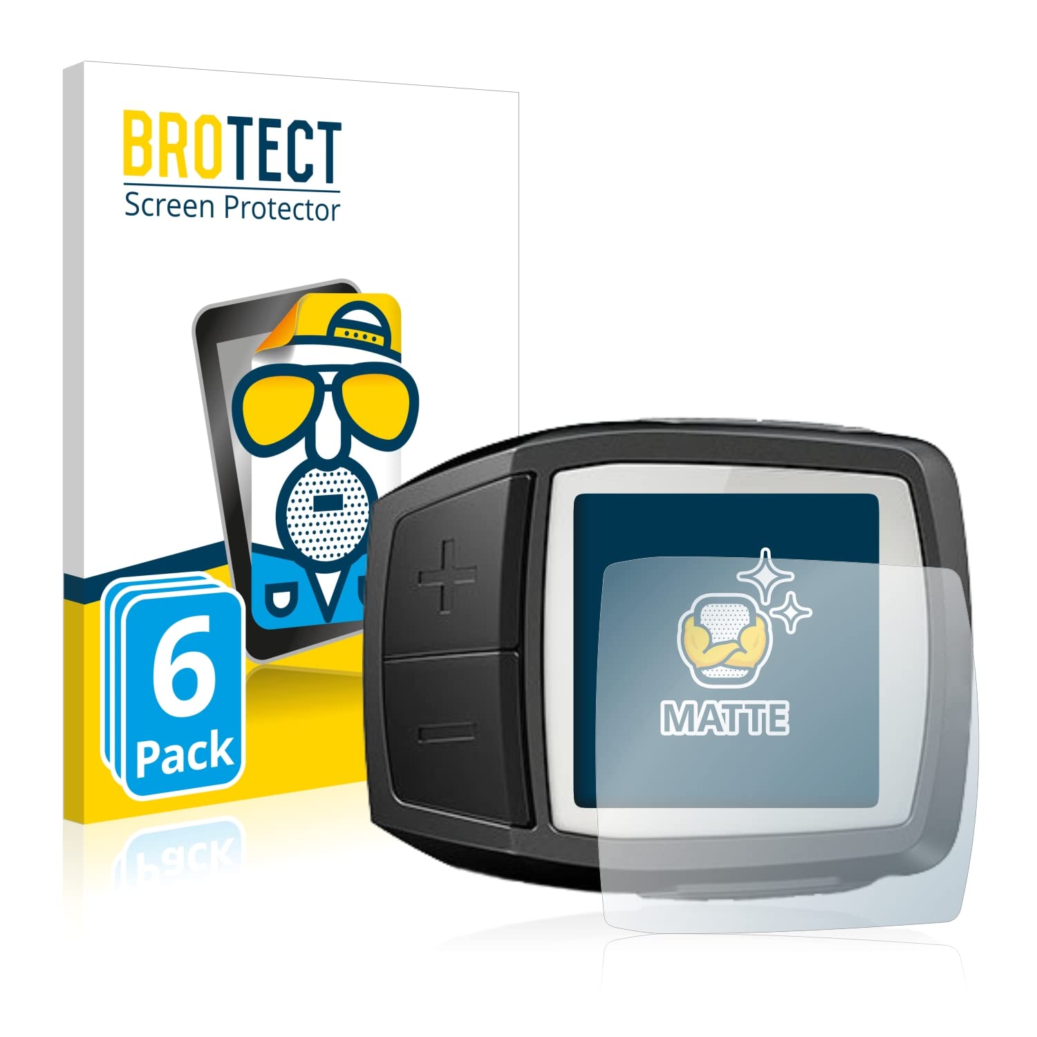 Brotect 6-Pack Anti-Glare Matte Screen Protector for Bosch Purion - Anti-Fingerprint, Scratch-Resistant Protection Film | Perfect for Outdoor Use, E-Bike Displays, and High-Visibility Conditions