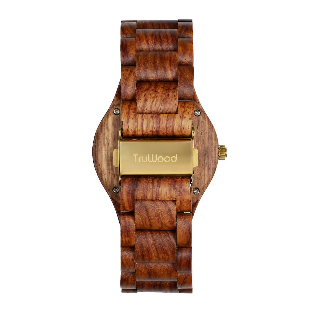 Truwood Summit Wooden Watch for Men - Handcrafted Wood & Stainless Steel Timepiece - Perfect for Outdoor Adventures, Casual Wear & Gifts