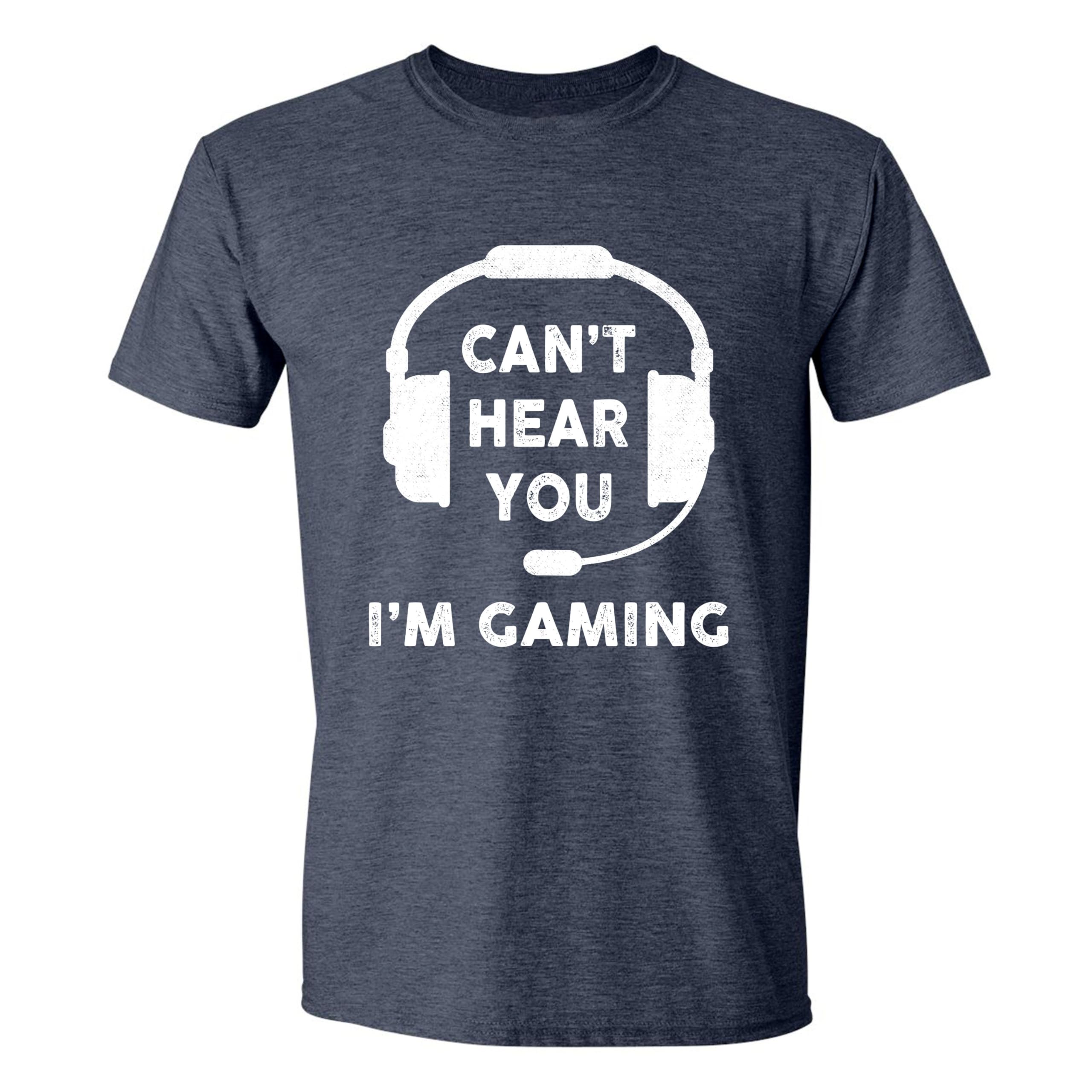Funny 'Can't Hear You I'm Gaming' T-Shirt for Men - Cool Video Gamer Humor Tee with Headset Design - Perfect Gift for Teenage Boys & Gamers - Great for Gaming Sessions, Parties & Casual Wear