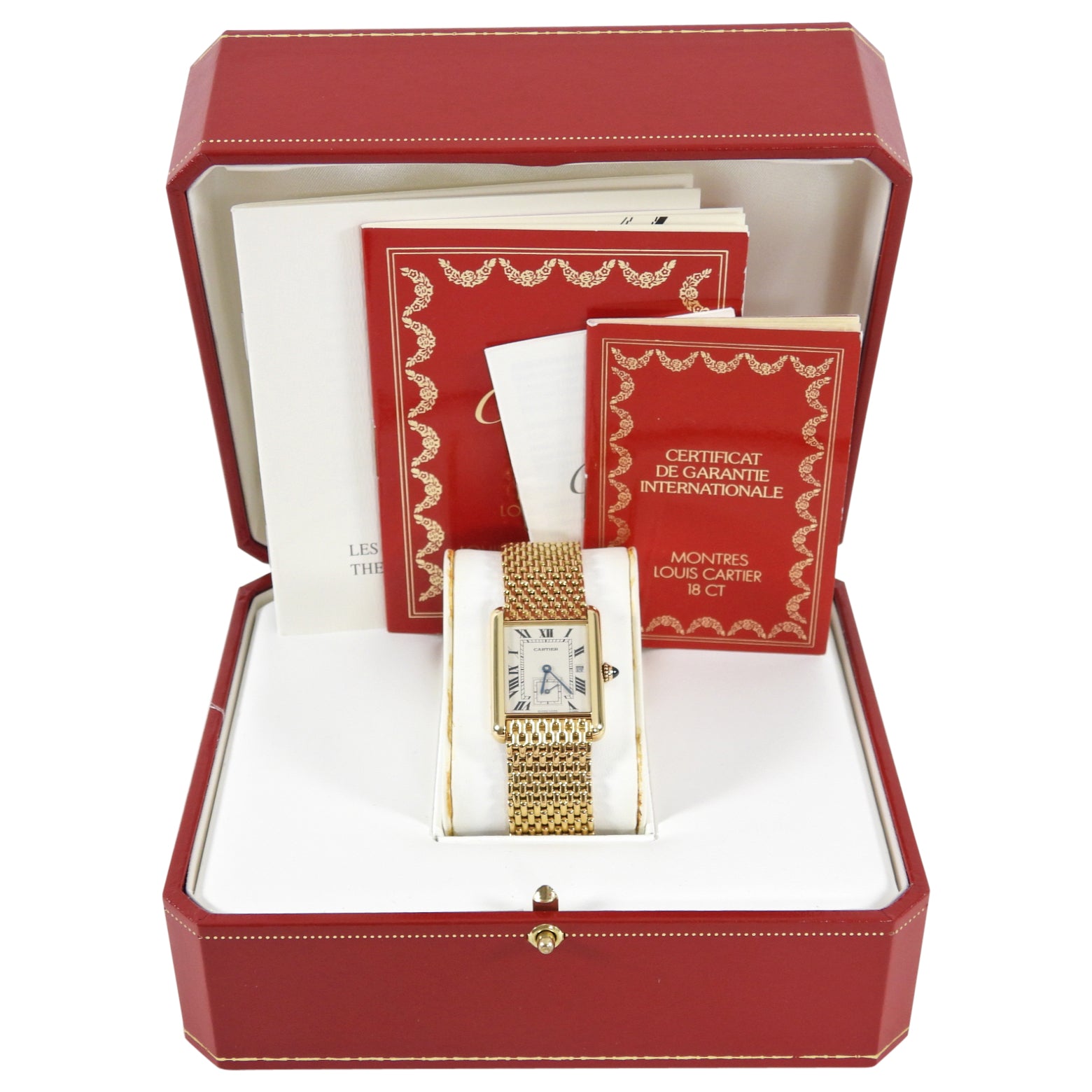 Cartier 18k Yellow Gold Tank Louis Grain de Riz Watch - Luxury Swiss Made Timepiece for Men & Women - Perfect for Business Meetings, Formal Events & Special Occasions