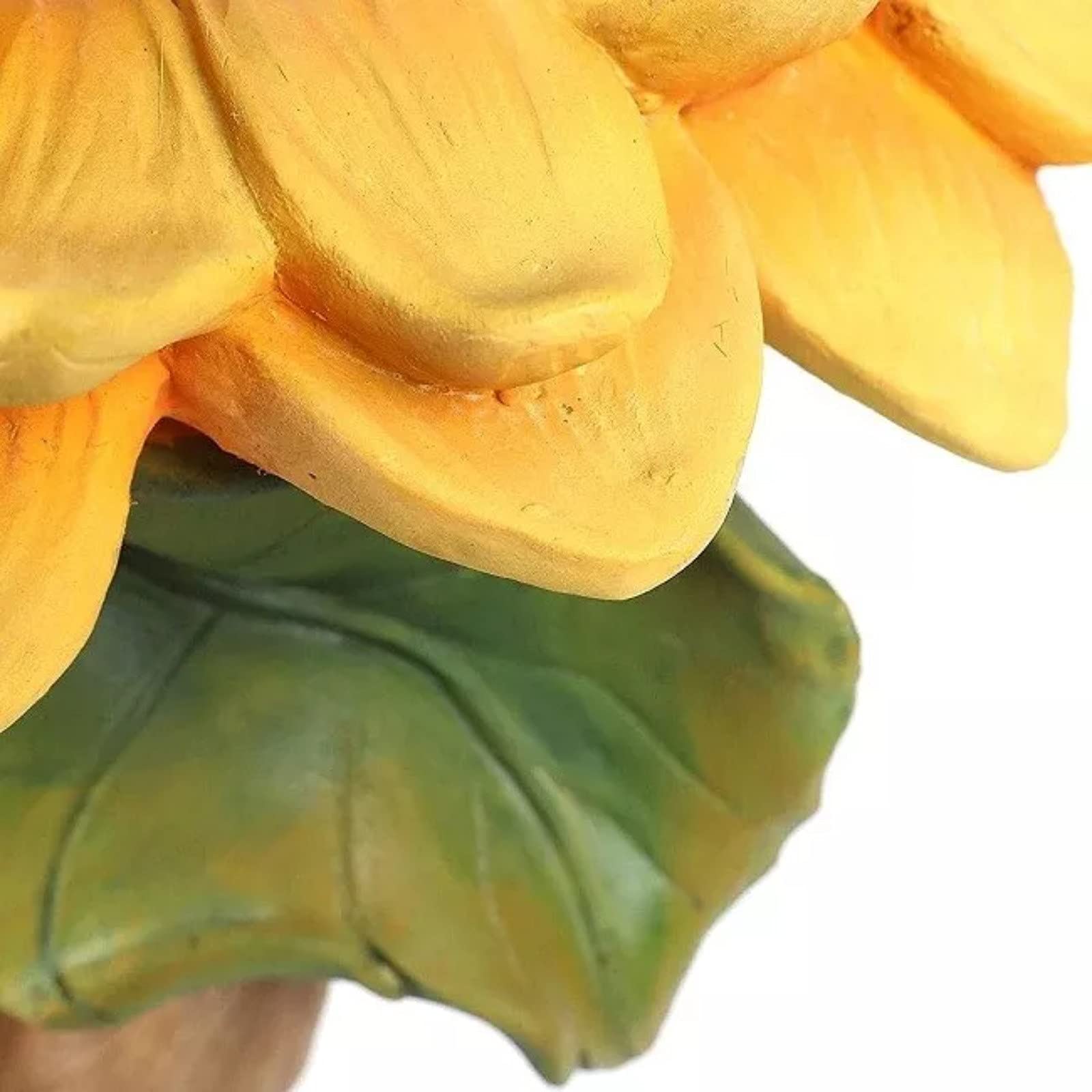 Sunflower Bird Bath for Outdoor Decor - Handmade Polyresin Pedestal Bird Feeder for Garden, Backyard & Home | Perfect Gift for Bird Lovers & Garden Decor