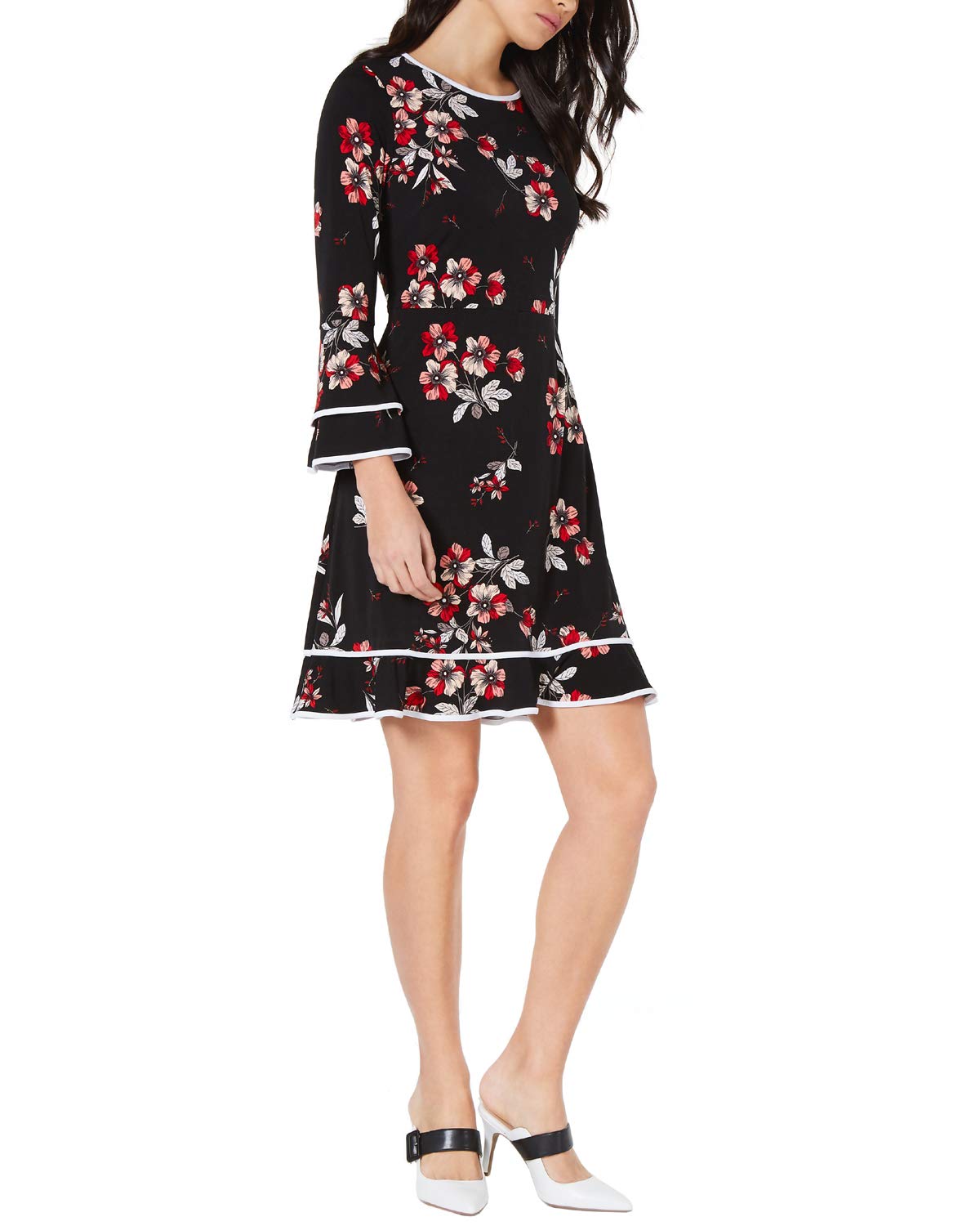Alfani Women's Floral Fit & Flare Casual Dress - Comfortable Summer A-Line Dress for Brunch, Date Night & Office Wear