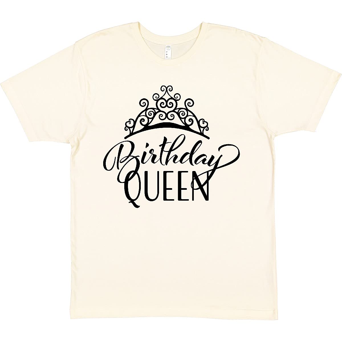 Inktastic Birthday Queen with Black Tiara T-Shirt - Women's Funny Birthday Gift Tee for Parties & Celebrations
