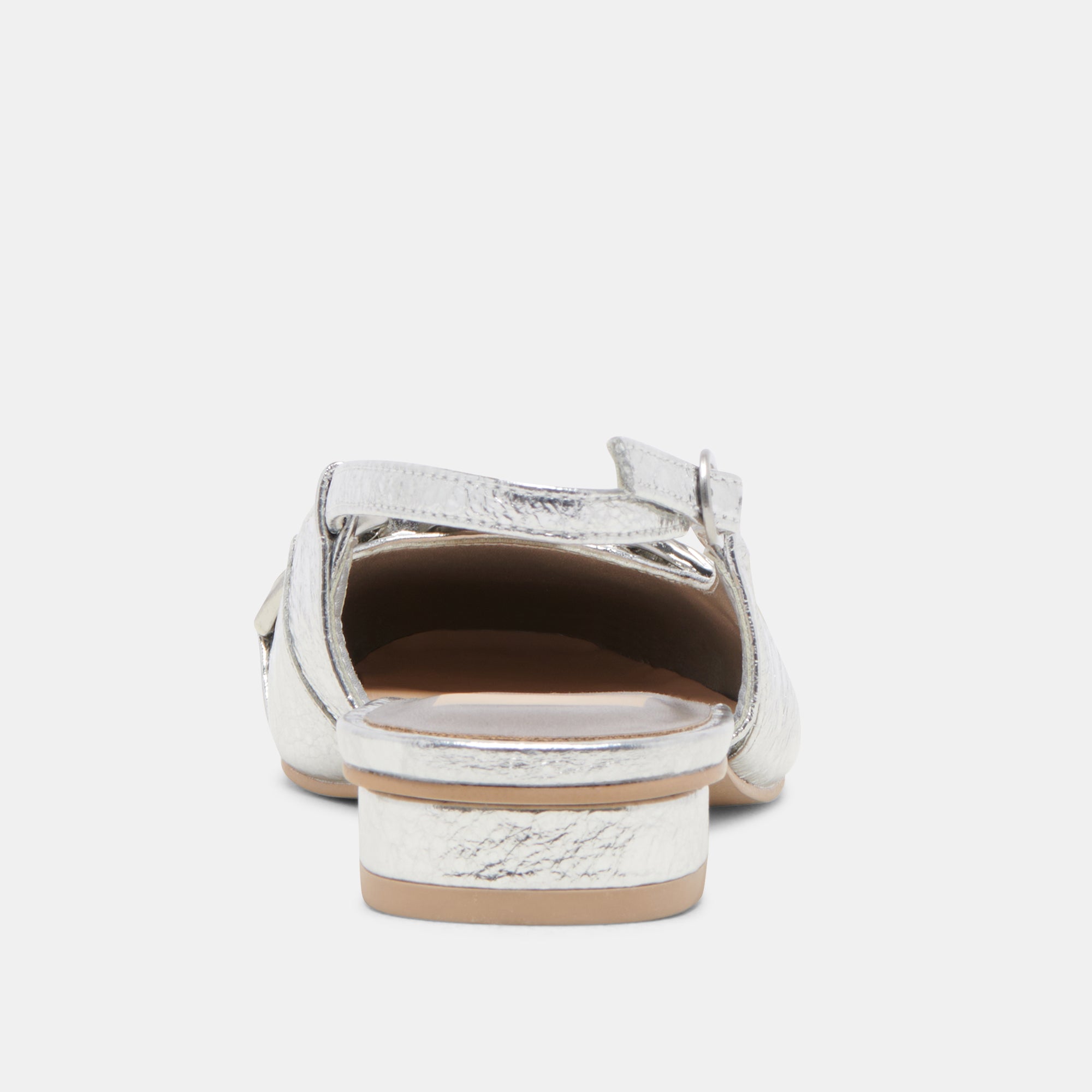RAMANO FLATS SILVER DISTRESSED LEATHER - Women's Comfortable Slip-On Shoes for Casual Wear & Everyday Use