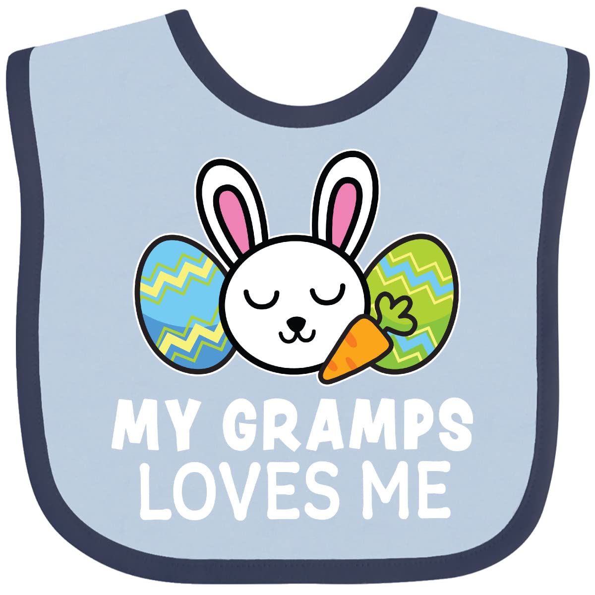 Inktastic My Gramps Loves Me Baby Bib - Easter Bunny Gift for Grandkids
