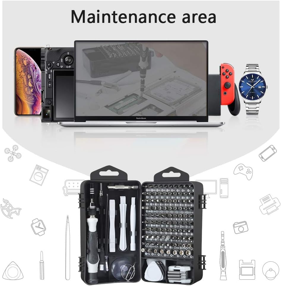 LIFEGOO 138-in-1 Magnetic Screwdriver Set - Electronics Repair Kit for iPhone, Laptop, PC, PS5