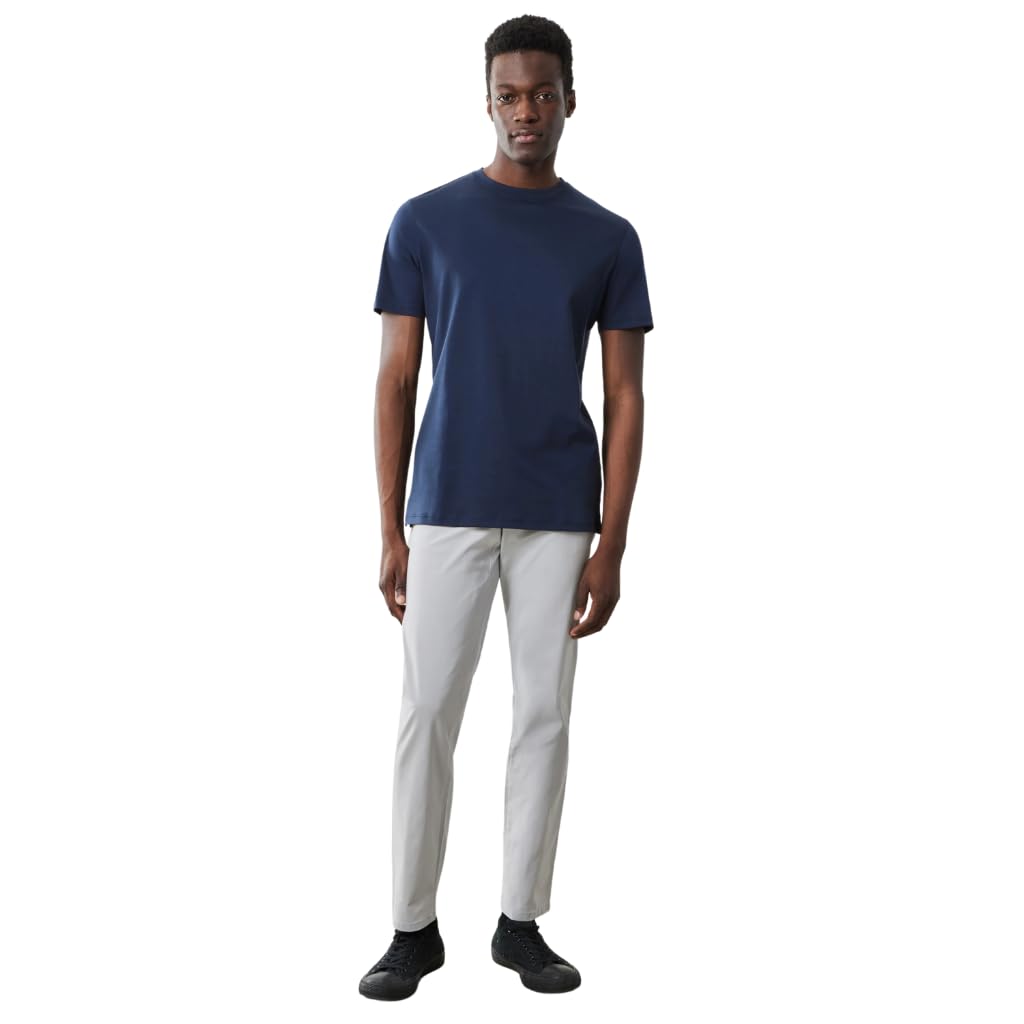 Robert Barakett Men's Premium Cotton Crew Neck T-Shirt in Monument Grey - Casual Comfort for Everyday Wear, Office & Weekend Outings