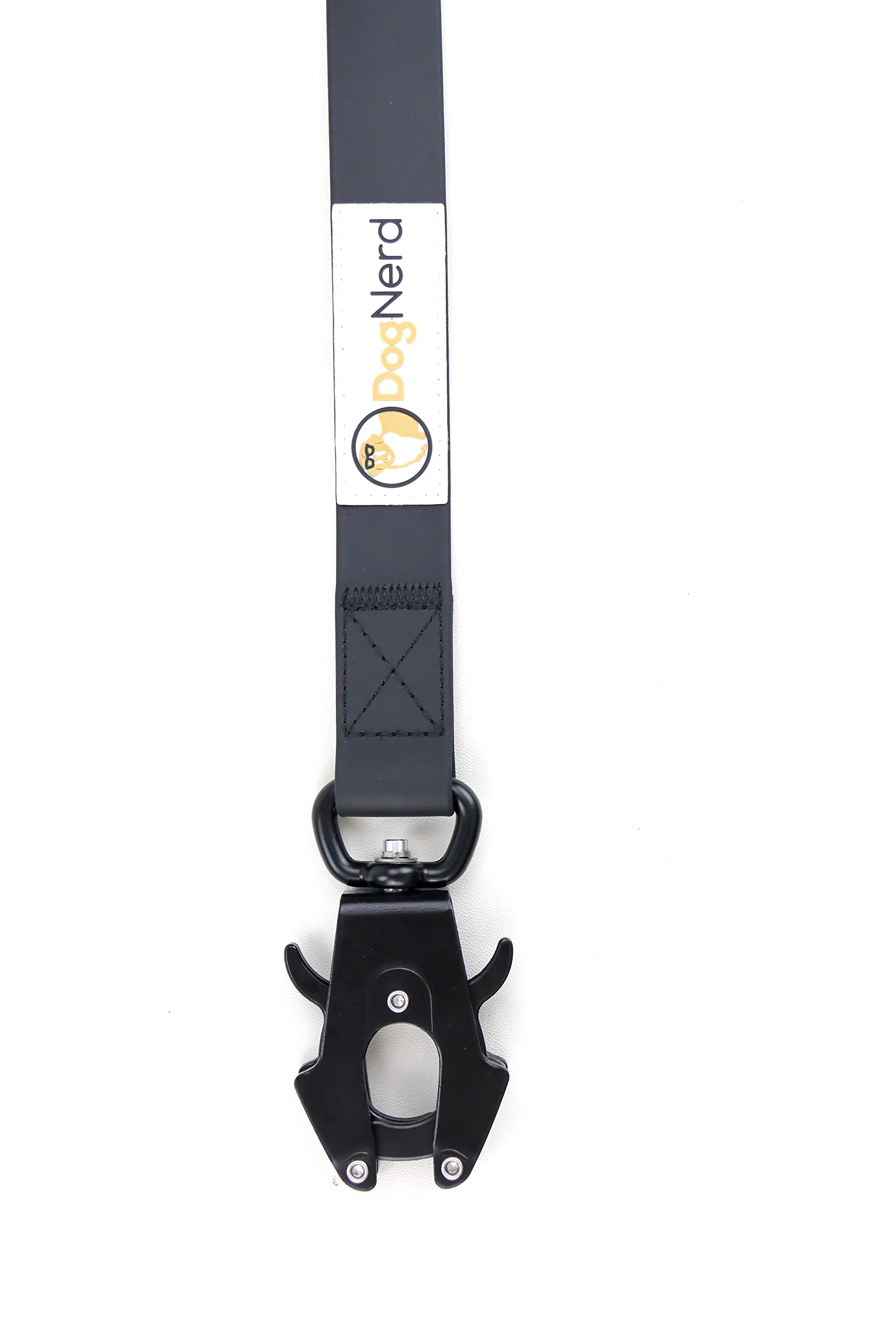 6FT Heavy Duty Silicone Dog Leash with Quick Release Locking Carabiner - Waterproof Tactical Leash for Medium & Large Pulling Dogs, Safety Control Training Leash for Walking, Running, Hiking (6FT Black)