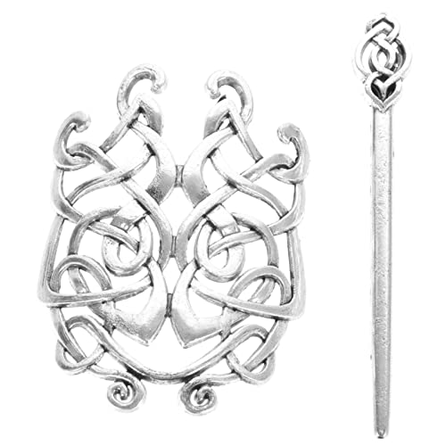 Beaupretty Silver Celtic Hair Slide Hairpins - Elegant Hair Clips & Barrettes for Women, Minimalist Hair Claw, Vintage Hair Accessories - Perfect for Weddings, Parties & Everyday Styling