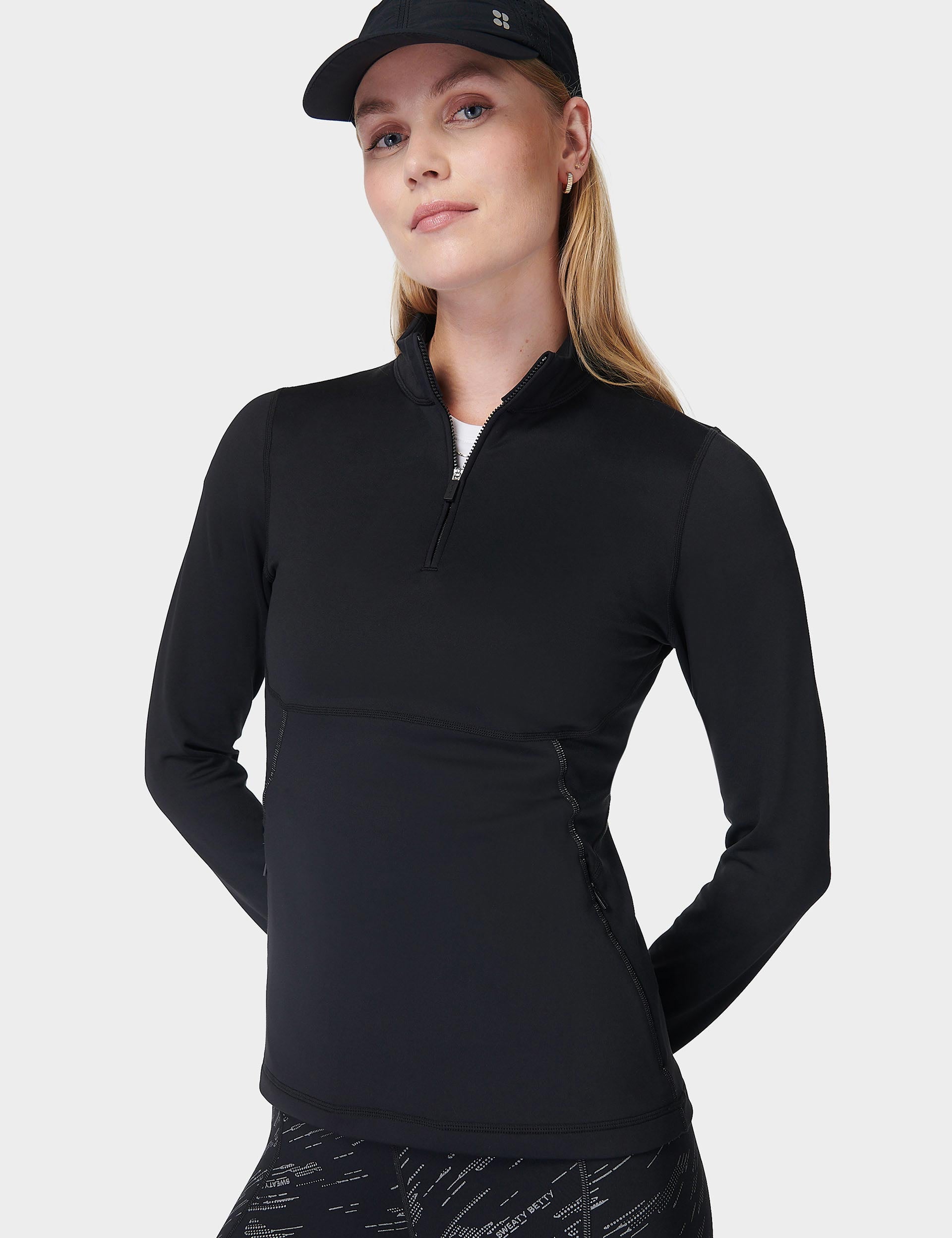 Therma Boost Running Half Zip Jacket for Men & Women - Lightweight Thermal Performance Top for Cold Weather Running, Hiking & Outdoor Sports - Black