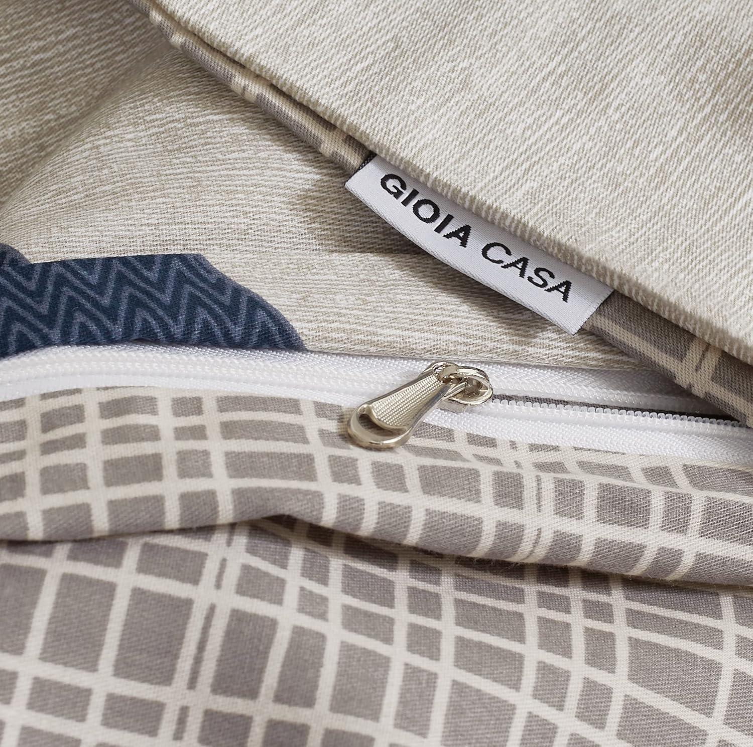 100% Cotton Oliver Reversible Printed Quilt Cover Set - Super King Size (120x120 Inches) | Soft & Breathable Bedding | Perfect for Master Bedroom, Guest Room & Luxury Hotels