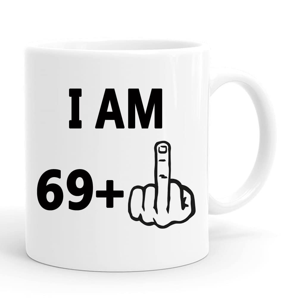 70th Birthday Gifts for Women & Men - Funny 'I Am 69 Plus One' Coffee Mug - Perfect 1953 Vintage Themed Present for Dad, Mom, Husband, Wife, Grandparents - Ideal 70th Anniversary Gift for Party, Retirement Celebration & Special Occasions