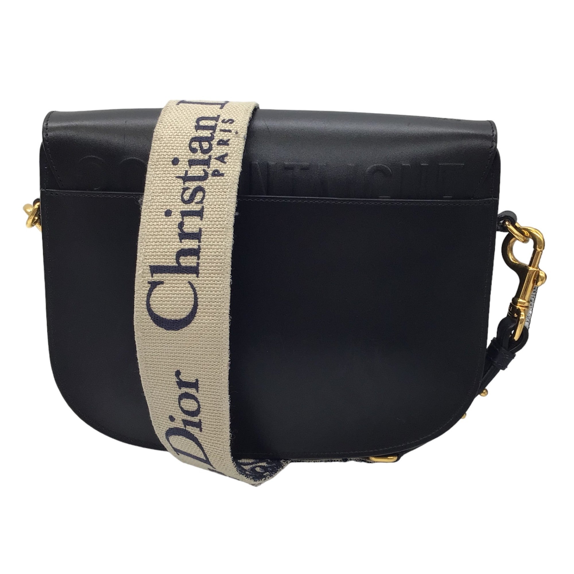 Christian Dior Black & Blue Dior Oblique Embroidered Shoulder Bag - Genuine Calfskin Leather Large Bobby Handbag for Women | Perfect for Work, Travel & Evening Events