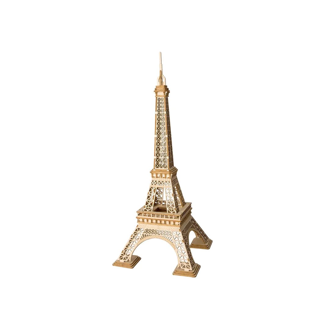 3D Wooden Puzzle Eiffel Tower Model Kit - DIY Building Toy for Adults & Teens - Home Decor & Gift for Puzzle Lovers - Perfect for Relaxation & Stress Relief