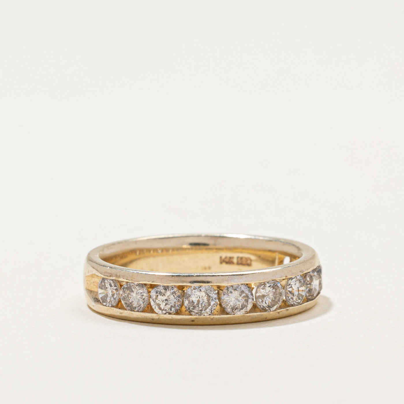 Channel Set Semi Eternity Diamond Wedding Band Ring - 1.10 Carat Total Weight (CTW) | Size 6.25 | Perfect for Engagement, Anniversary & Bridal Jewelry Gifts