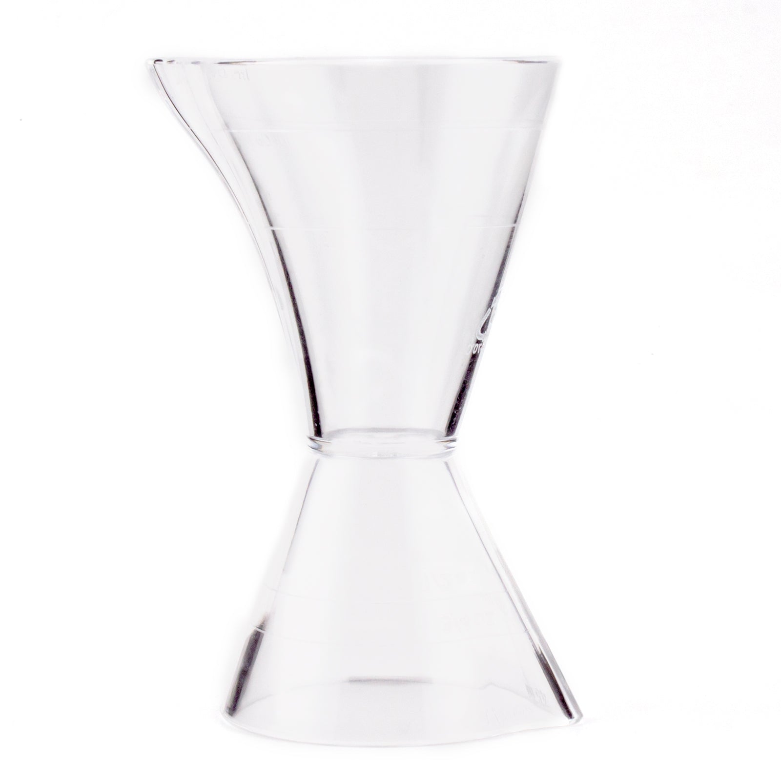 BarConic® Plastic Jigger with Measuring Lines and Pour Spout - Perfect for Cocktail Making, Bartending, and Home Bar Use