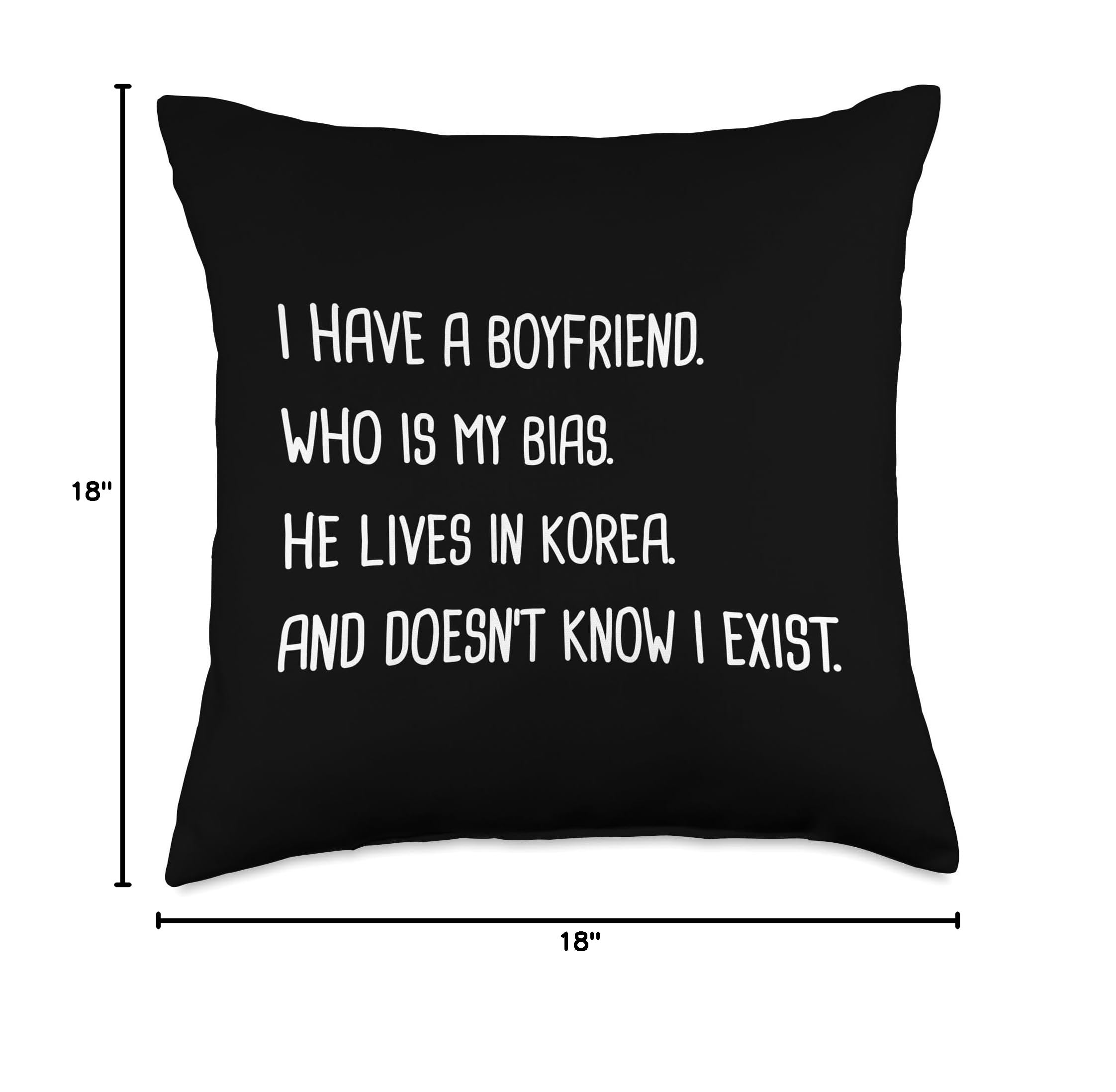 Trendy Kpop Merchandise | Korean Fashion Clothes for Teen Girls | Cute Throw Pillow for Bedroom Decor & Kpop Fan Gifts