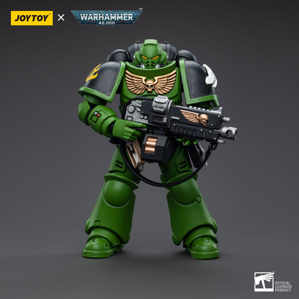 1/18 JOYTOY 3.75 Inch Warhammer 40K Salamanders Space Marines Intercessors Action Figure Set (4pcs) - Perfect for Collectors, Tabletop Gaming & Display Scenes