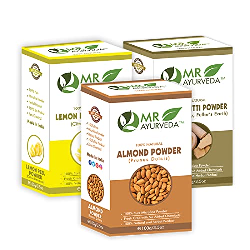 Almond Powder + Lemon Peel Powder + Multani Mitti Powder