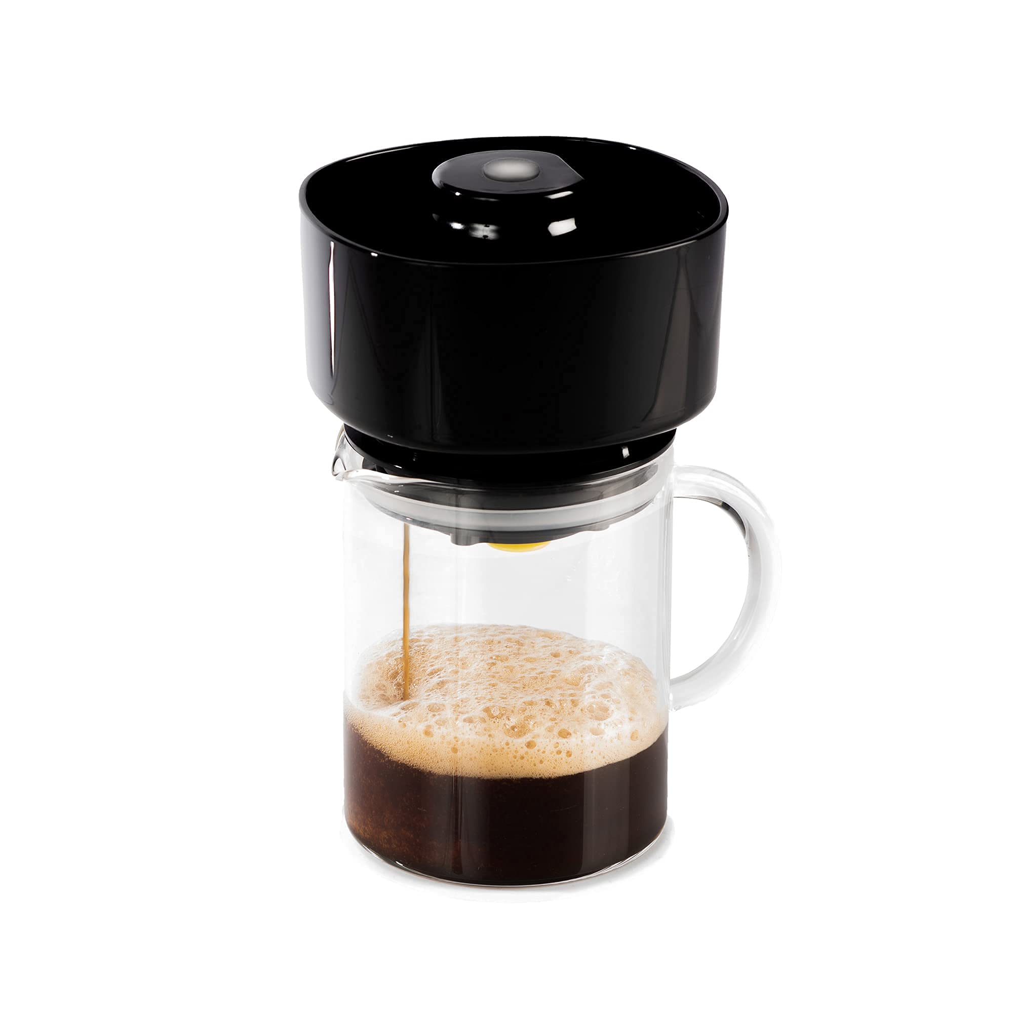 VacOne Coffee Air Brewer - Portable 2-in-1 Single Serve Coffee Maker for Hot & Cold Brew - Battery Powered for Travel, Office & Home Use