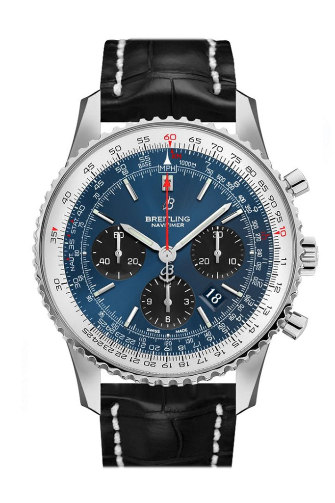 BREITLING Navitimer 1 Chronograph Automatic Chronometer Men's Watch - Blue Dial, Stainless Steel, AB0121211 C1P1 - Perfect for Business, Aviation & Luxury Events