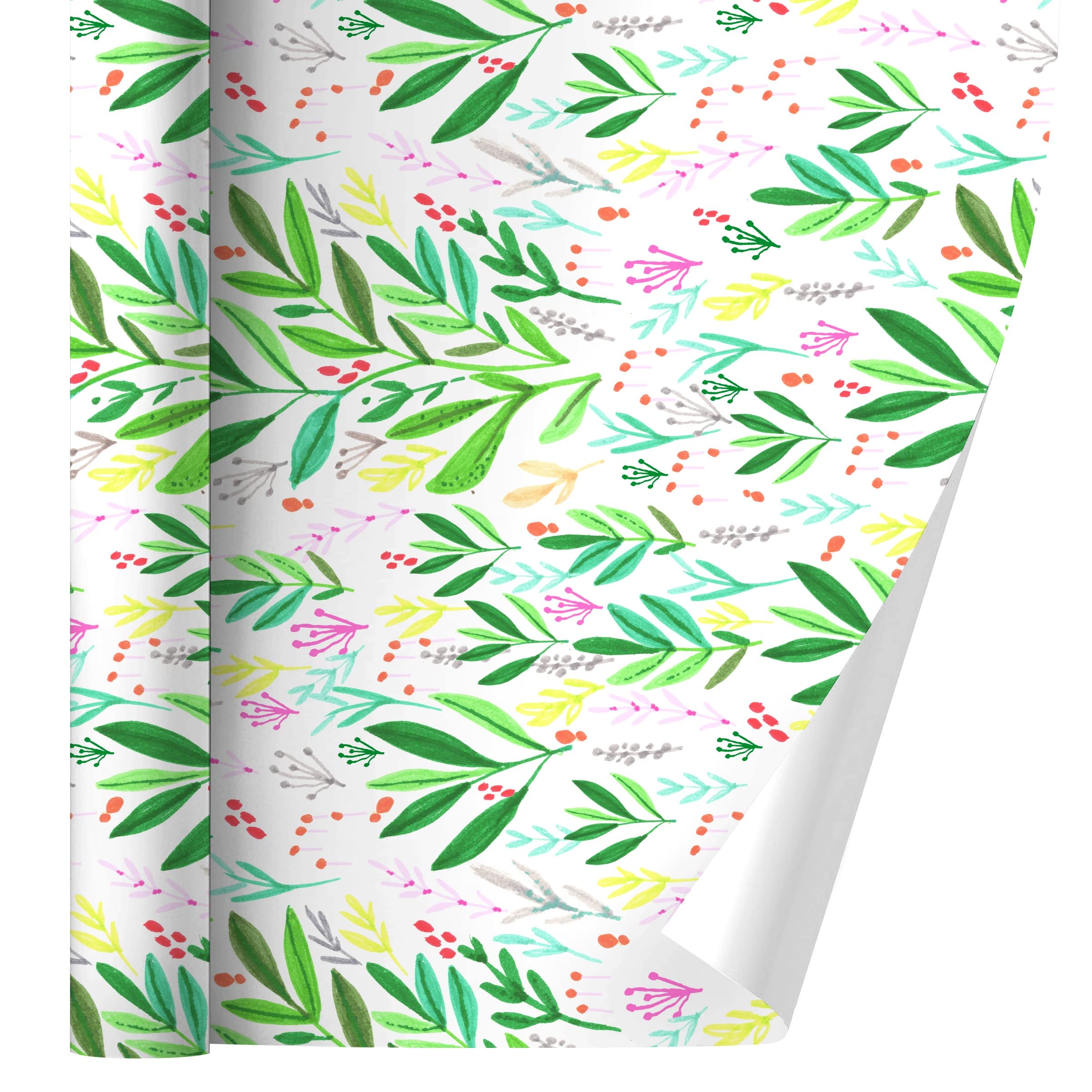 GRAPHICS & MORE Spunky Foliage Gift Wrap Paper Rolls - Eco-Friendly Wrapping Paper for Birthday, Christmas, Wedding Gifts & Party Decorations