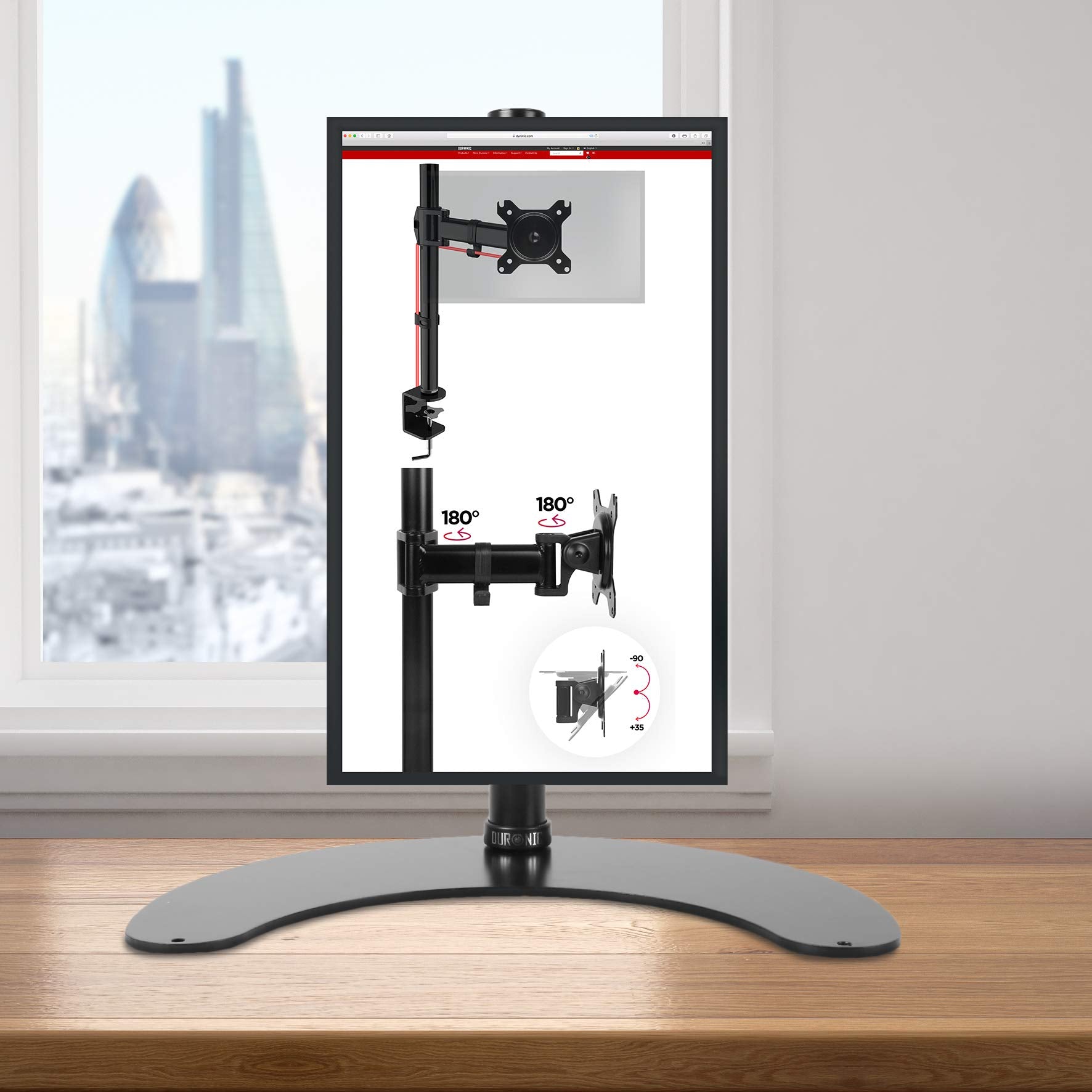 Duronic DM15D1 Adjustable Monitor Stand for 13-32