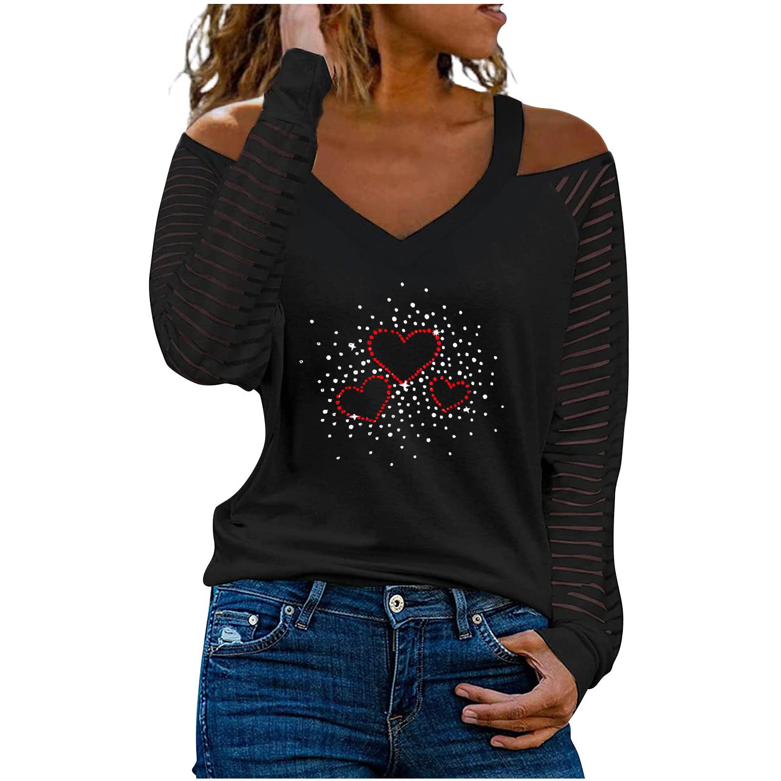 2022 Women's Long Sleeve Graphic T-Shirts - Soft Casual Loose Blouses & Sweatshirts with Trendy Prints | Perfect for Everyday Wear, Work & Weekend Outfits
