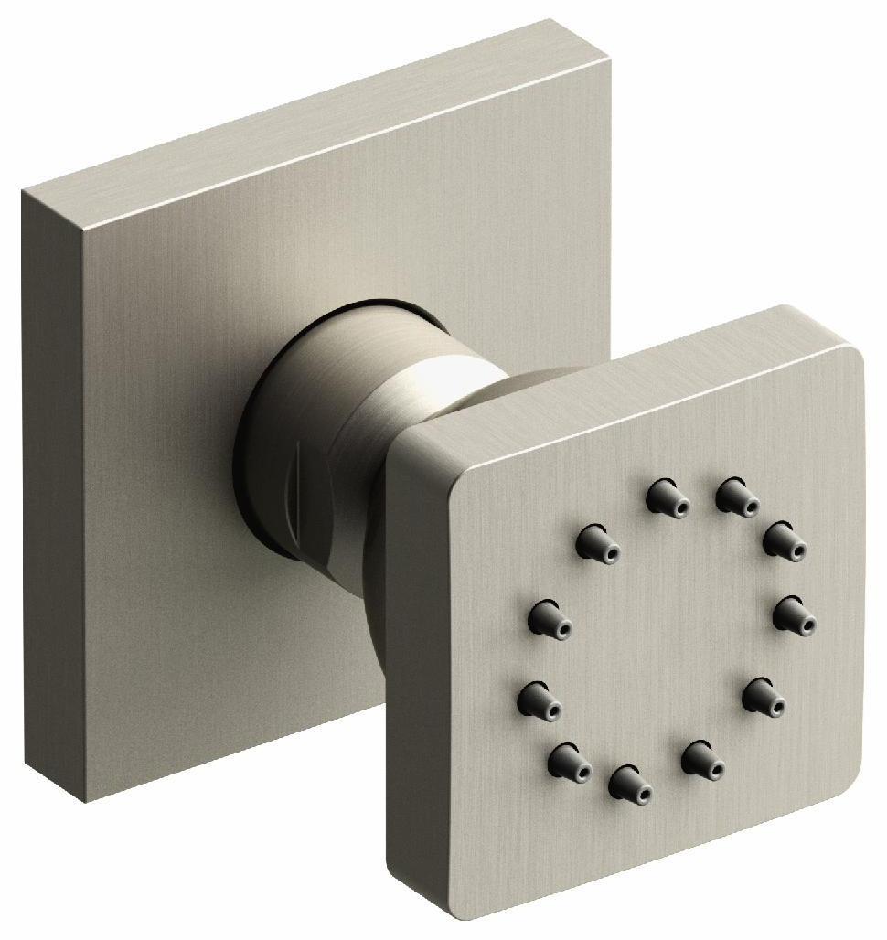 Square Shower Body Spray in Brushed Nickel Finish - 350BN RIOBEL for Modern Bathroom & Spa Experience