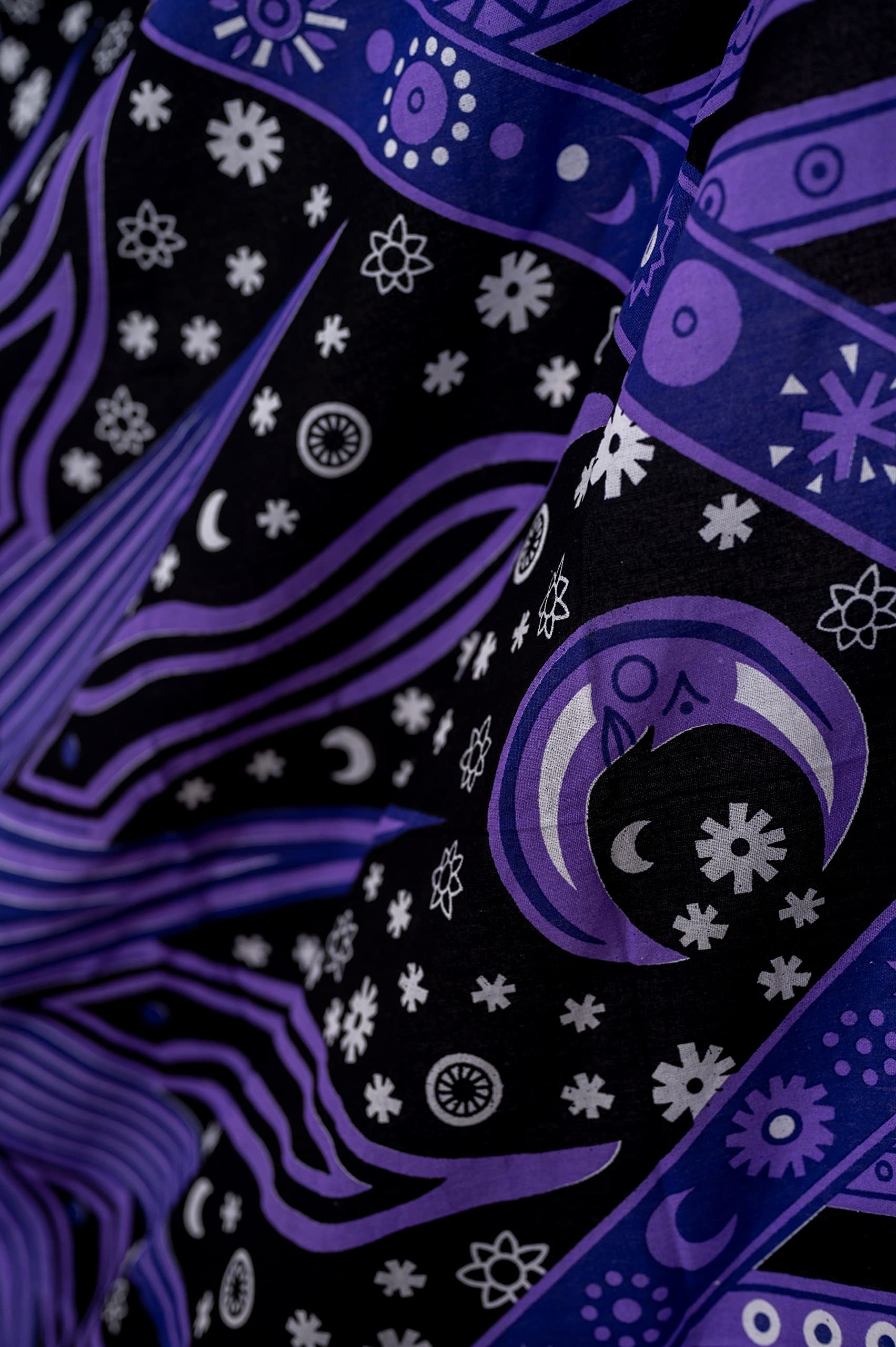 Celestial Tie Dye Tapestry - Moon Star Boho Wall Hanging for Bedroom & Dorm Decor