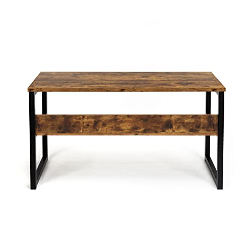Modern Computer Desk with Bookshelf - 55.1