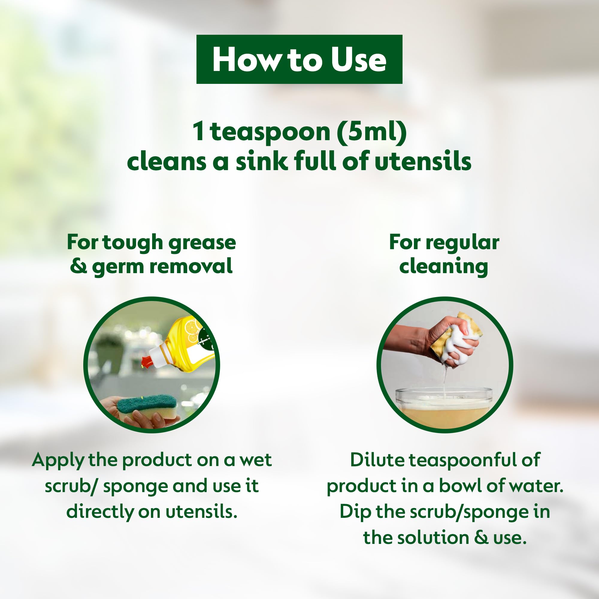 Dettol Lemon Fresh Dishwashing Liquid & Cleaning Gel - 750ml Bottle | Cuts Tough Grease & Kills Germs | Perfect for Kitchen Cleaning, Dishwashing & Sanitizing Surfaces