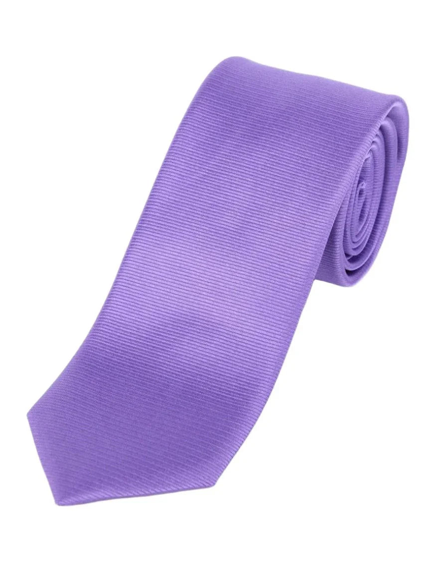 JA Ribbed Twill Silk Tie - Elegant Purple Necktie for Men | Perfect for Business, Weddings & Formal Occasions
