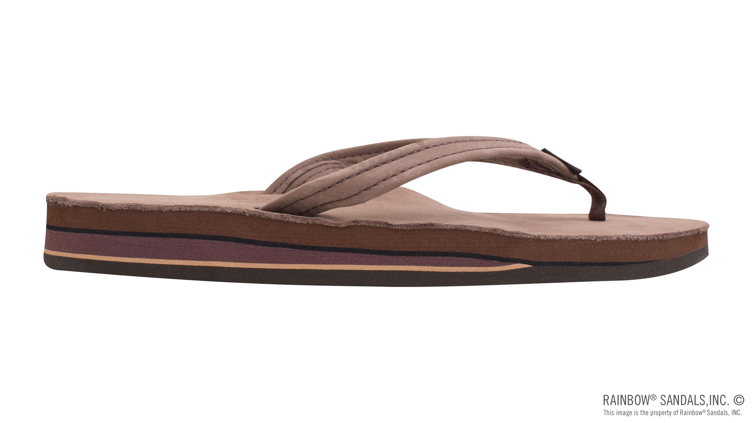 Rainbow Sandals for Women - Double Layer Leather Sandals with Arch Support & Narrow Straps | Comfortable Casual & Beach Footwear for Summer Outings