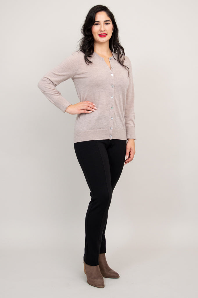 Soft Tan 100% Merino Wool Kitten Cardigan - Cozy & Warm Sweater for Cats - Perfect for Winter Outfits & Indoor Comfort