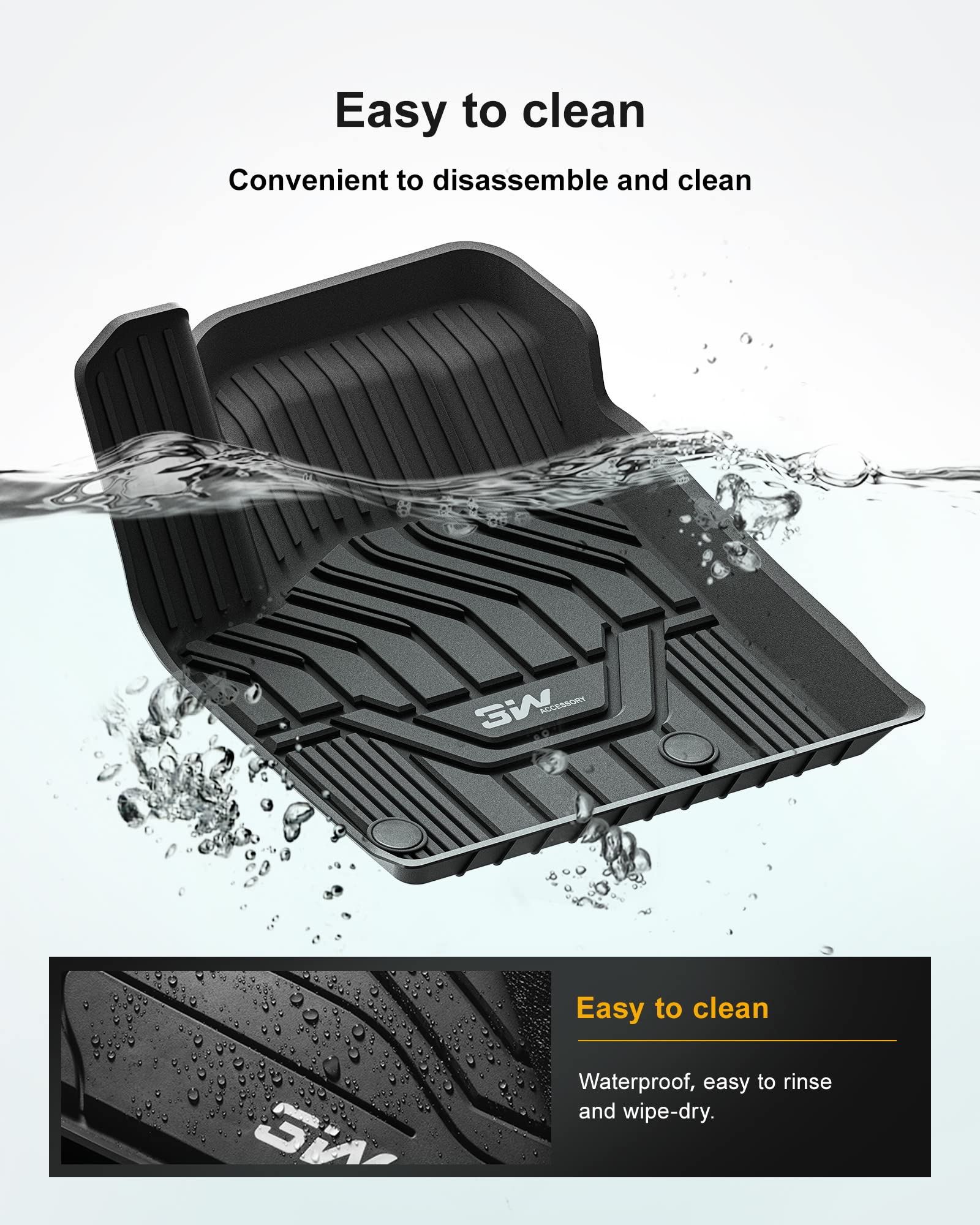 Premium 3W All-Weather TPE Floor Mats & Cargo Liner for Nissan Rogue 2014-2020 - Custom Fit Car Floor Mats with Trunk Protector (Exclusive for Nissan Rogue, Not for Rogue Sport) | Perfect for Winter Snow, Mud, and Spills Protection