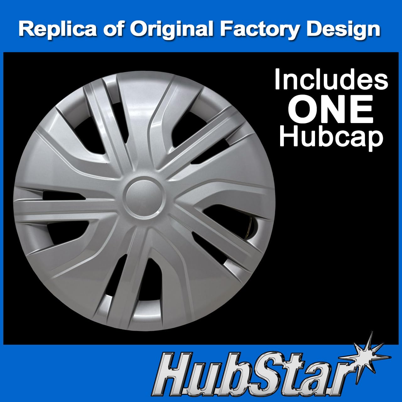 Premium 14-inch Silver Wheel Cover Replacement for Mitsubishi Mirage 2017-2024 - Durable Hubcap (1 Piece) | Perfect for Car Upgrades & Wheel Protection