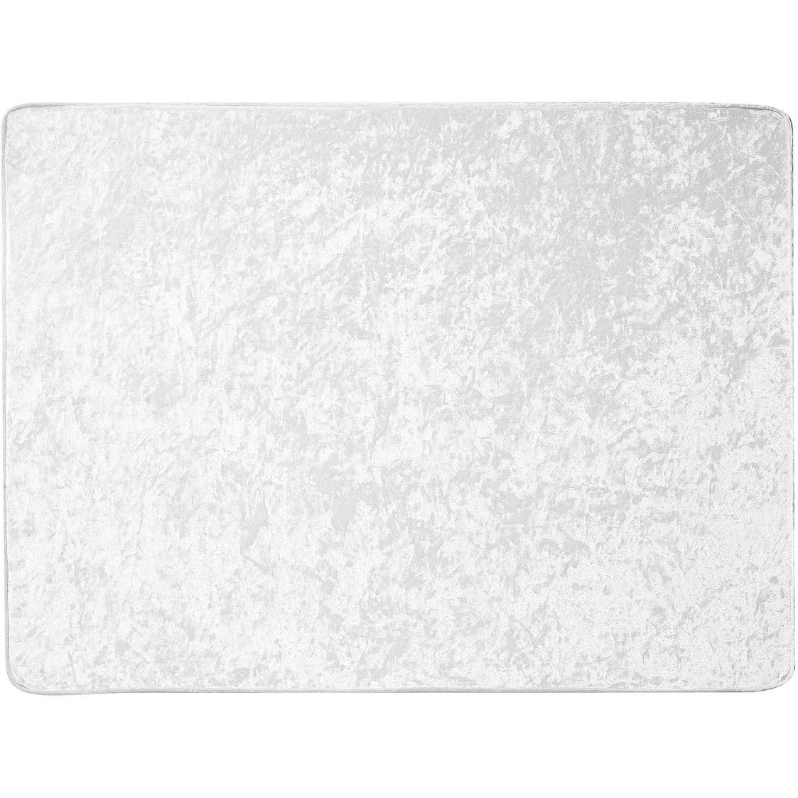 Velvet Crush Ice White Padded Dorm Headboard - Soft Cushioned Transitional Headboard for College Dorm Rooms, Bedrooms & Small Spaces - Perfect for Studying, Relaxing & Decorating