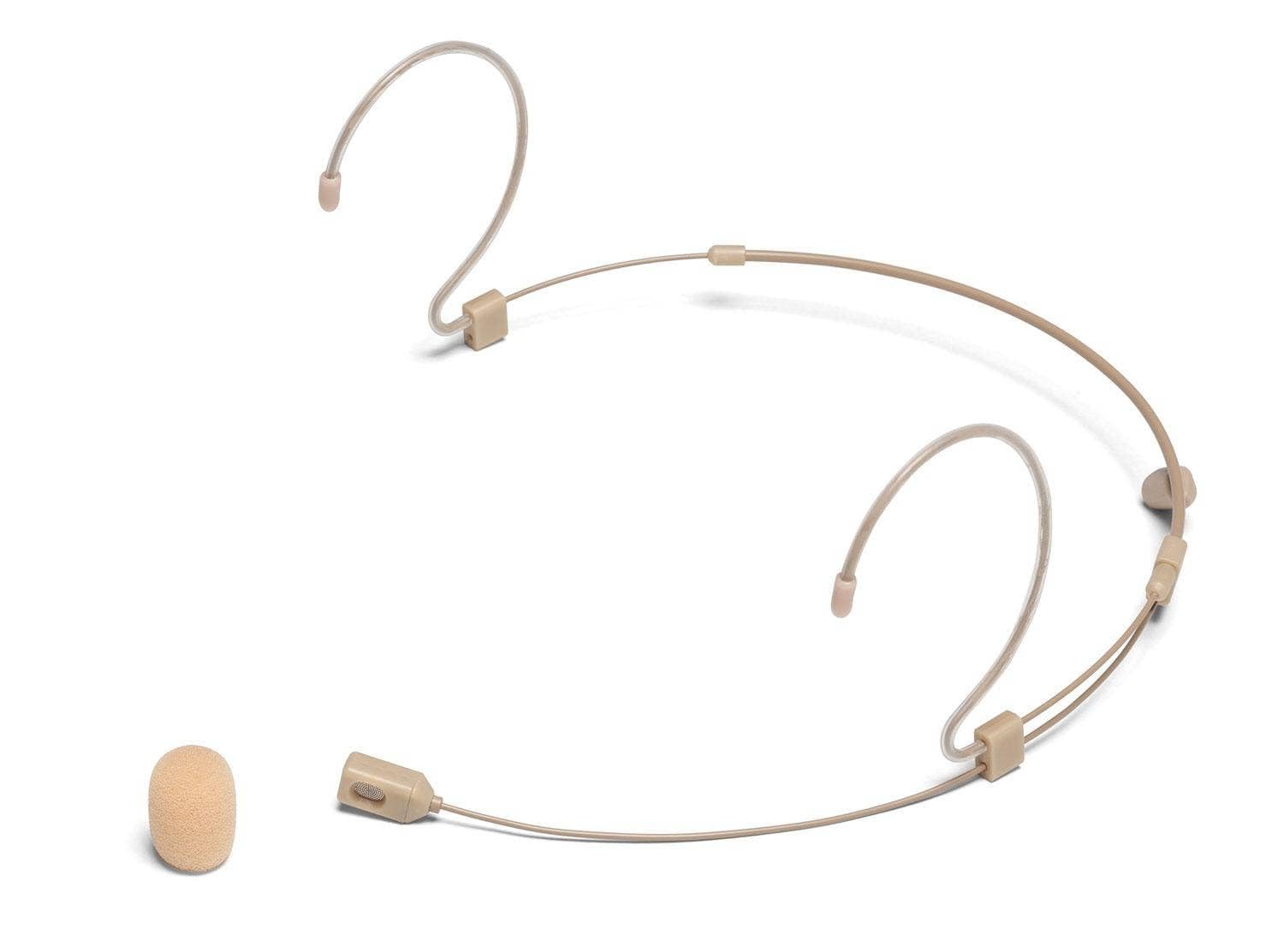 Samson DE60X Unidirectional Headset Microphone with Miniature Condenser - Professional Wireless Mic for Performers, Presenters & Broadcasters - Includes 4 Adapter Cables for Shure, Sennheiser & Other Systems (Beige) - Perfect for Live Performances, Public Speaking & Studio Recording