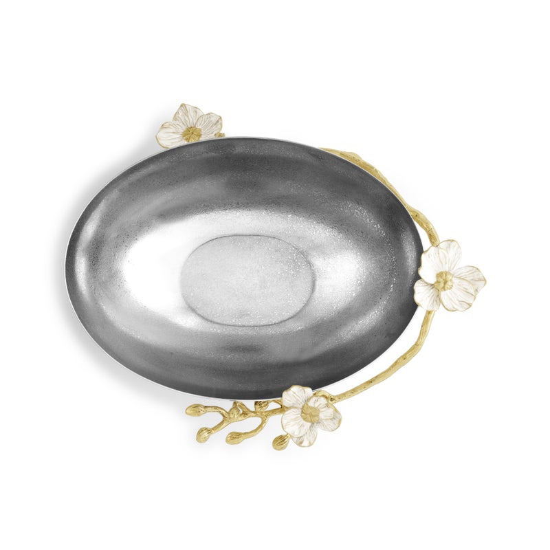 Elegant Orchid Low Oval Bowl - Handcrafted Ceramic Serving Dish for Salads, Soups & Desserts - Perfect for Dining, Entertaining & Home Decor