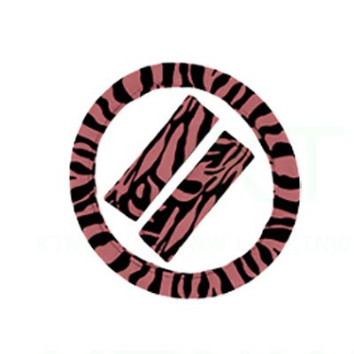 Pastel Pink Zebra Print Car Seat Covers Full Set - 2 Low Back Seat Covers, Headrest Cover, Bench Seat Cover, Steering Wheel Cover, 4 Floor Mats (2 Front + 2 Rear), 2 Shoulder Pads, Hanging Dice & Keychain - Stylish Animal Print Interior Accessories for Cars, Trucks & SUVs