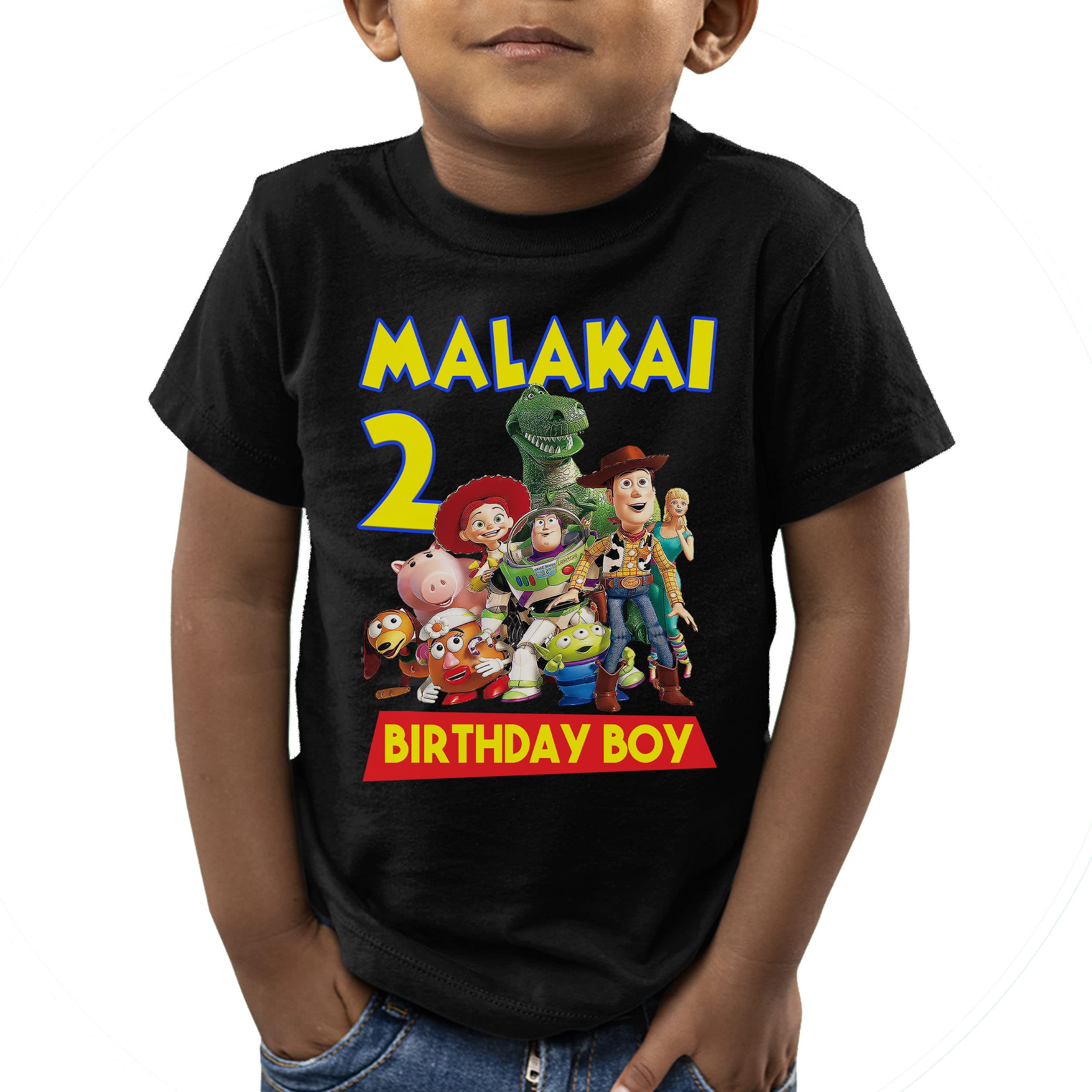 Custom Talking Story Toys Themed Personalized T-Shirts for Birthday Parties & Family Gatherings - Unique Gift for Kids & Fans